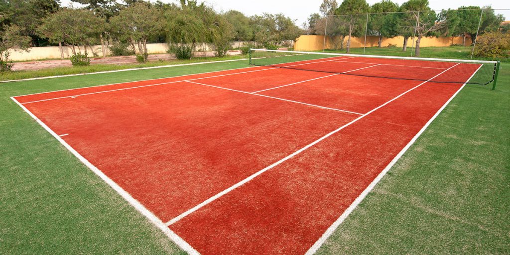 Grass Tennis Courts Features Integral Grass